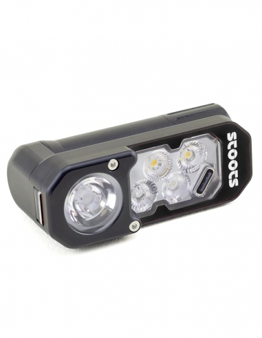 Lampe frontale STOOTS OPALO 3 RAID VTT Puissante Noir